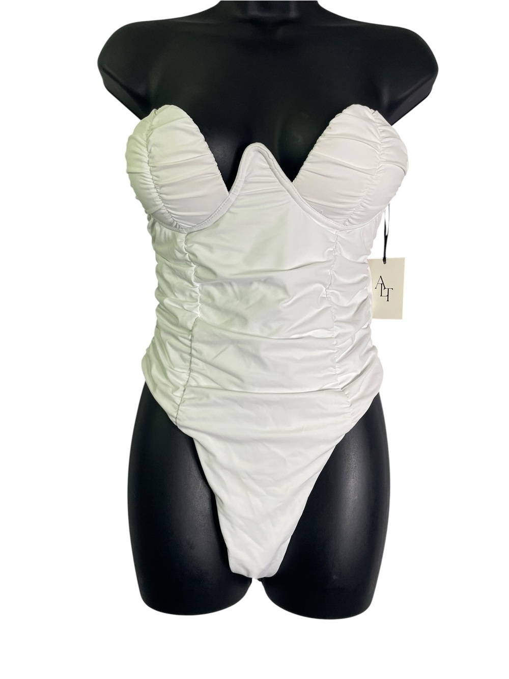 ALT Fleur One Piece - White Swimsuit New Large Bridal